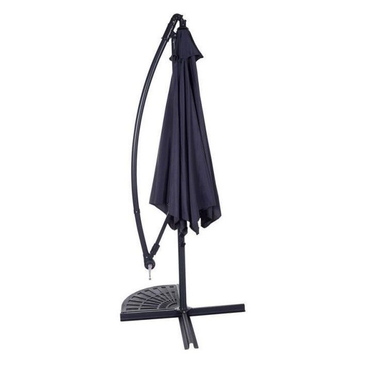 Parasol déporté diametre 3m - structure en aluminium avec toile poly