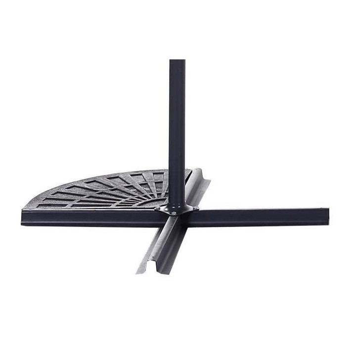 Parasol déporté diametre 3m - structure en aluminium avec toile poly