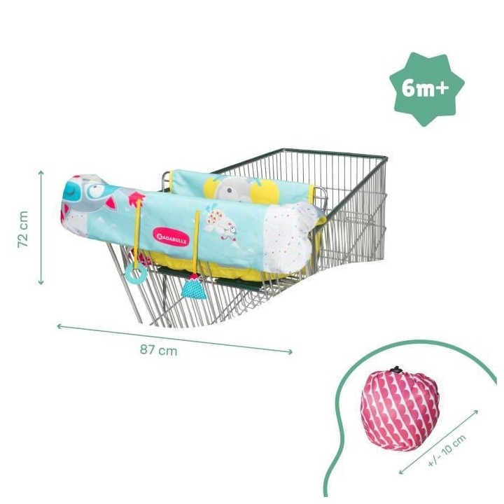 Badabulle Protege-siege chariot pour enfant - 2 jouets sensoriels int