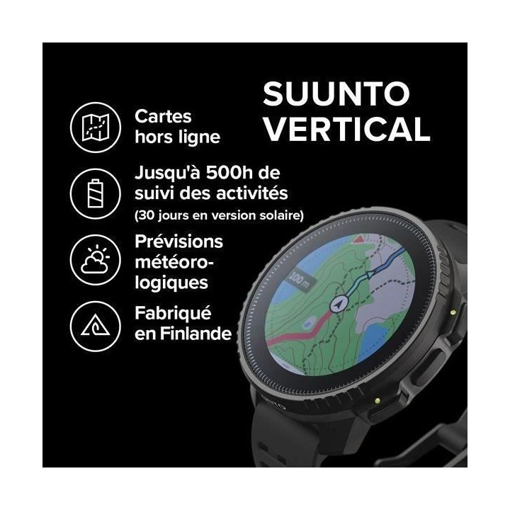 Montre connectée sport - SUUNTO - VERTICAL - All Black