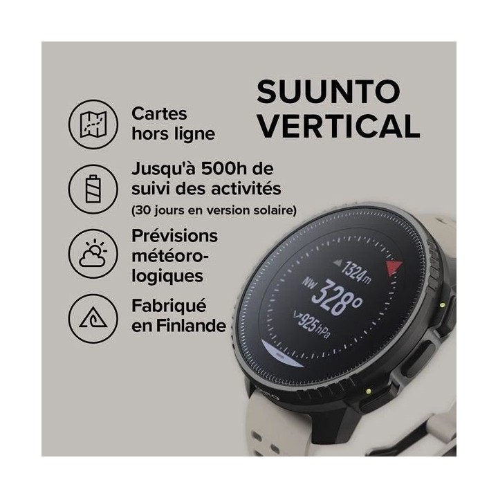 Montre connectée sport - SUUNTO - VERTICAL - Black Sand