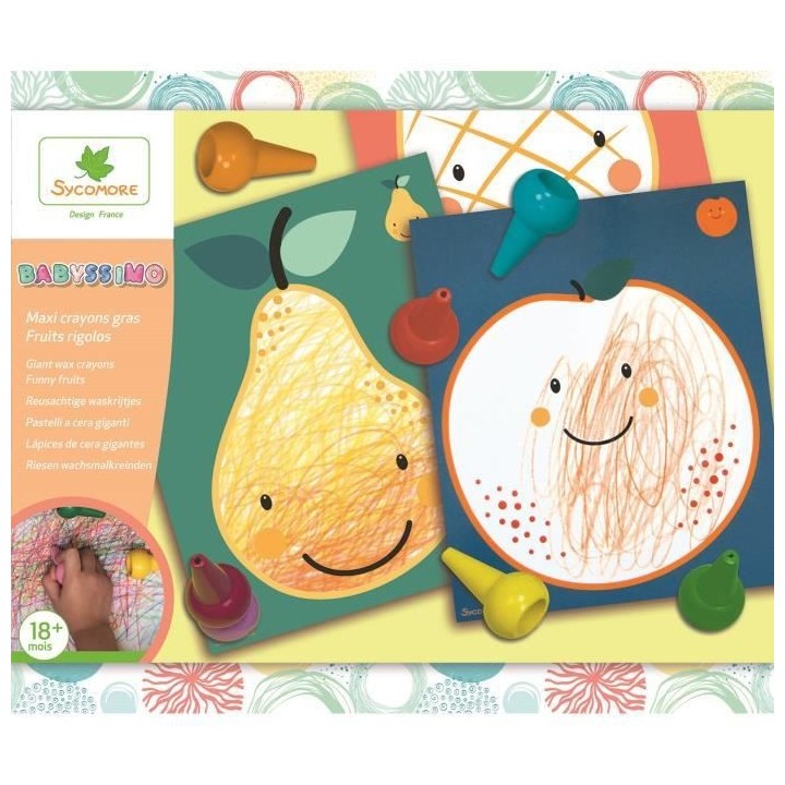 SYCOMORE -MAXI CRAYONS GRAS a partir de 18 mois
