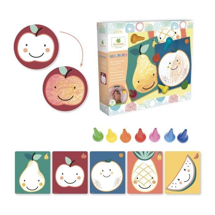 SYCOMORE -MAXI CRAYONS GRAS a partir de 18 mois