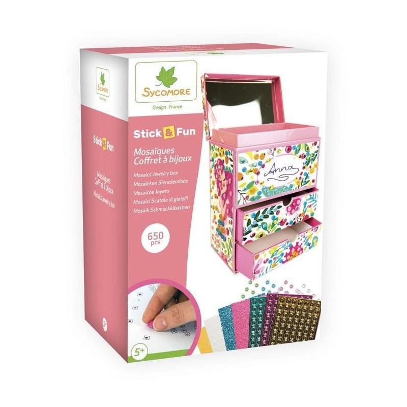 STICK'N FUN - 3D MOSAIQUES - COFFRET BIJOUX