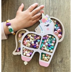 SYCOMORE COFFRET LICORNE PERLES BOIS - CREER TES BIJOUX