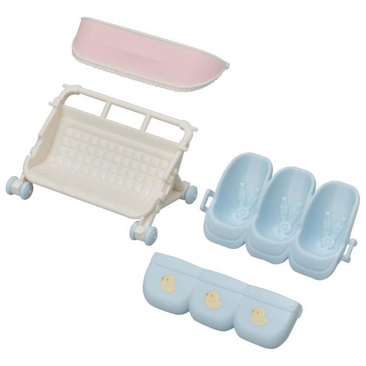 SYLVANIAN FAMILIES La poussette triple Pour Enfant - Le village