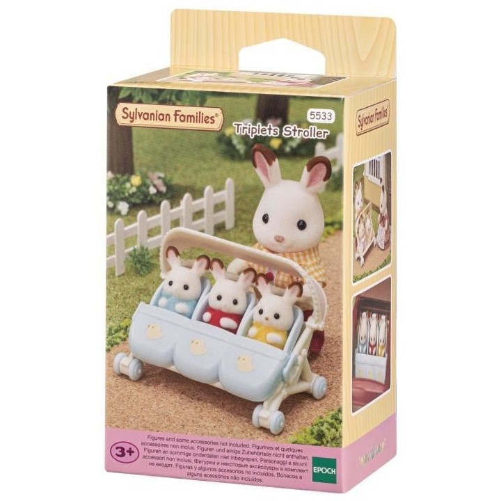 SYLVANIAN FAMILIES La poussette triple Pour Enfant - Le village