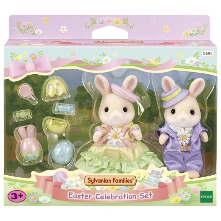 La chasse aux oeufs des freres et soeurs Lapin Marguerite - SYLVANIAN