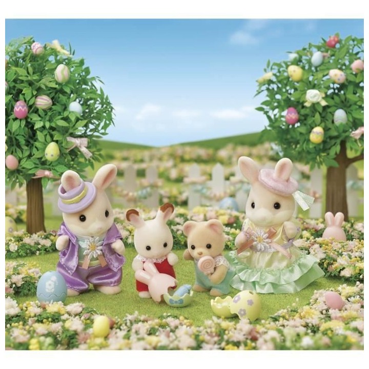 La chasse aux oeufs des freres et soeurs Lapin Marguerite - SYLVANIAN