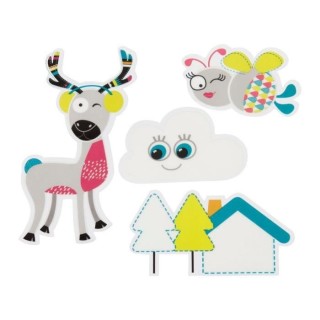 BADABULLE Lot pare-soleil x 2 + stickers Montagne