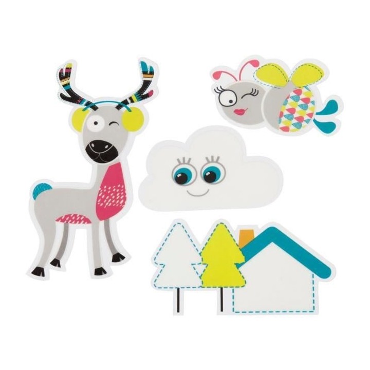 BADABULLE Lot pare-soleil x 2 + stickers Montagne