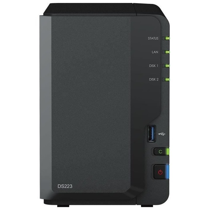 Serveur de stockage SYNOLOGY DS223 - 2 baies - DDR4 de 2 Go