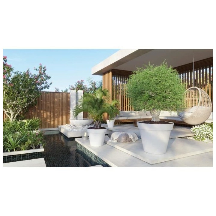 ARTEVASI Pot de fleurs Capri - 60 cm - Blanc