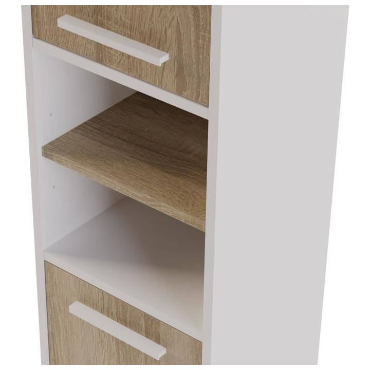 MYSTIC Meuble haut de salle de bain 2 Portes -L 35 x P 30 x H 180 cm -