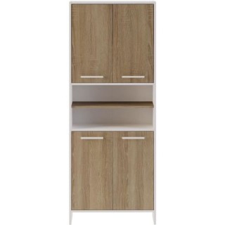 MYSTIC Meuble haut de salle de bain 4 Portes - L 70 x P 30 x H 180 cm