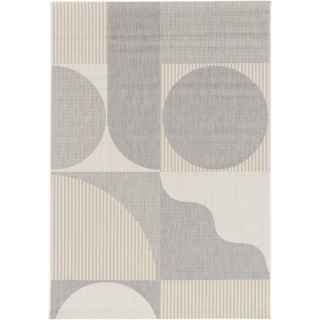 Tapis - Gris - Synthétique - 120 x 170 cm - Intérieur/extérieur - B