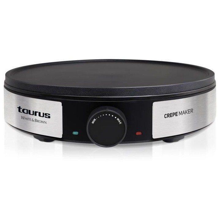 Crepiere Taurus S164 de 1200W, thermostat réglable, plaque antiadhés