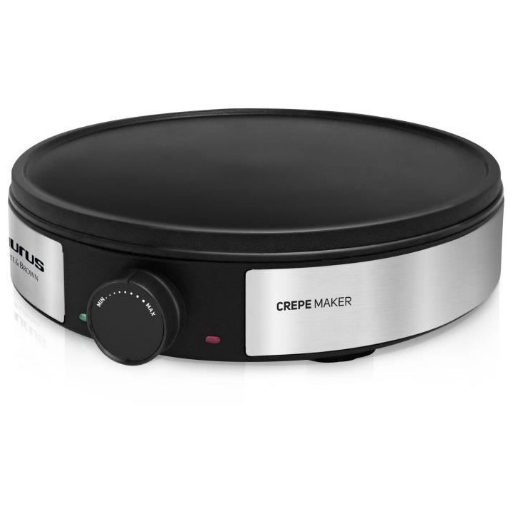 Crepiere Taurus S164 de 1200W, thermostat réglable, plaque antiadhés