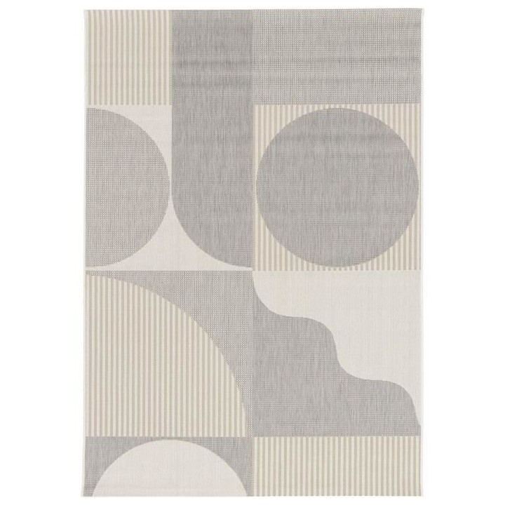 Tapis - Gris - Synthétique - 120 x 170 cm - Intérieur/extérieur - B