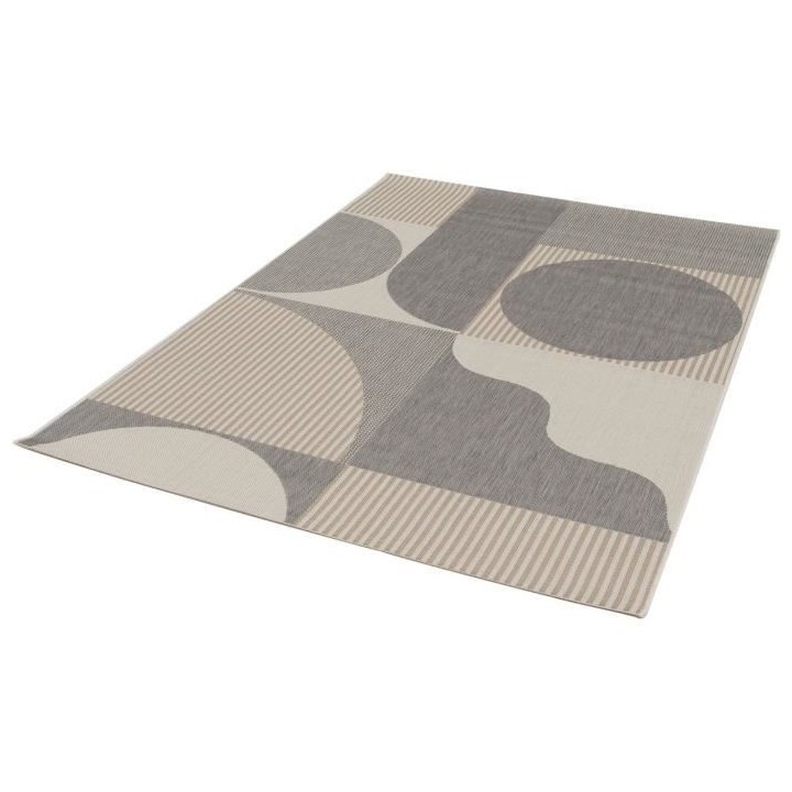 Tapis - Gris - Synthétique - 120 x 170 cm - Intérieur/extérieur - B