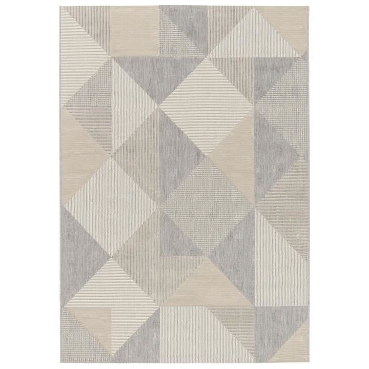 Tapis - Gris - Synthétique - 120 x 170 cm - Intérieur/extérieur - B