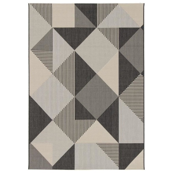 Tapis - Noir - Synthétique - 120 x 170 cm - Intérieur/extérieur - B