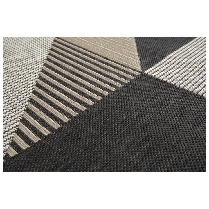 Tapis - Noir - Synthétique - 120 x 170 cm - Intérieur/extérieur - B