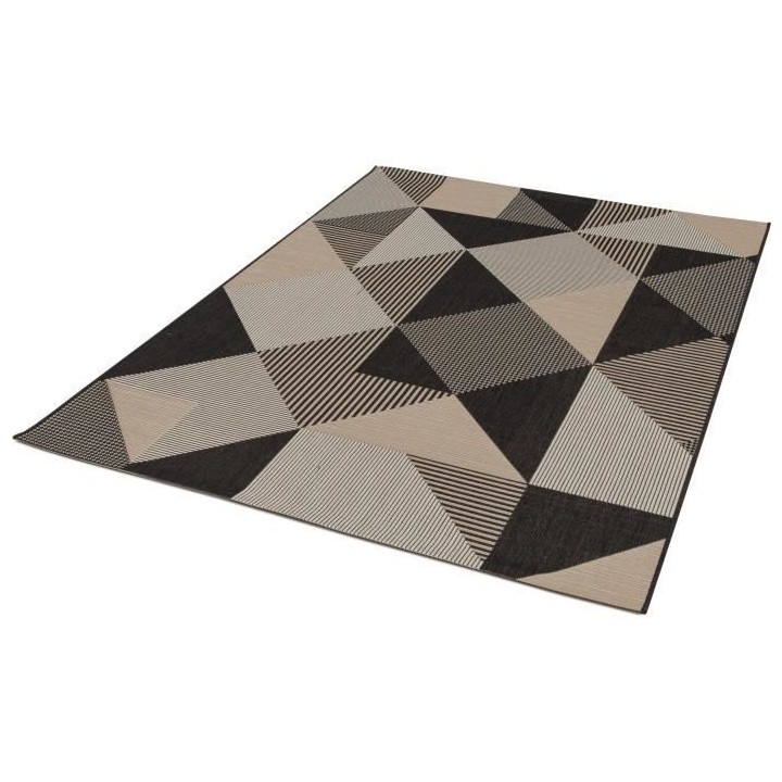 Tapis - Noir - Synthétique - 120 x 170 cm - Intérieur/extérieur - B