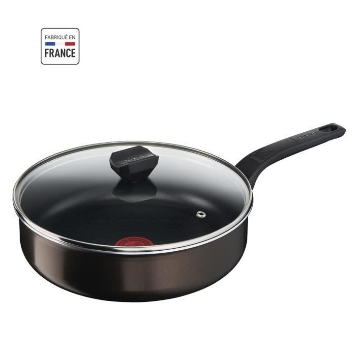 TEFAL B5543202 EASY COOK & CLEAN Sauteuse 24 cm avec couvercle, anti a