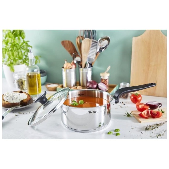TEFAL E3082904 PRIMARY casserole inox 18 cm / 2,1 L / compatible induc