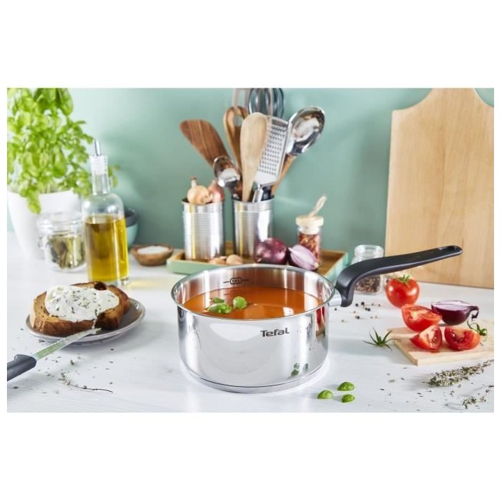 TEFAL E3082404 PRIMARY casserole inox 20 cm / 3 L + couvercle / compat