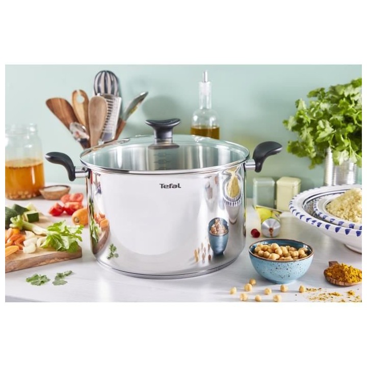 TEFAL E3086404 Primary Marmite 28 cm + couvercle, Garantie 10 ans, Aci