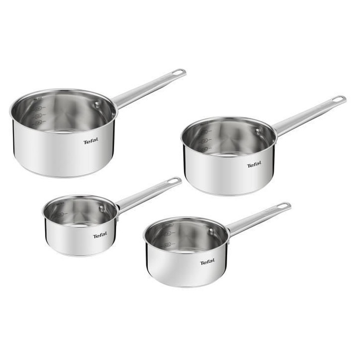 TEFAL?B921S404 Lot de 4 casseroles 14/16/18/20 cm, Induction, Acier in