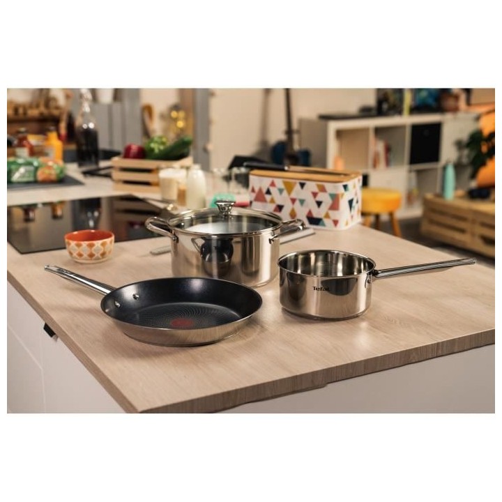 TEFAL?B921S404 Lot de 4 casseroles 14/16/18/20 cm, Induction, Acier in