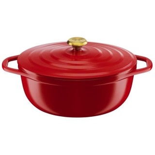 TEFAL E2548904 Air cocotte légere ovale 30x23 cm, fonte d'aluminium r