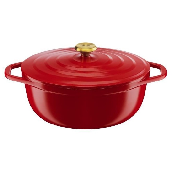 TEFAL E2548904 Air cocotte légere ovale 30x23 cm, fonte d'aluminium r