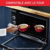 TEFAL Lot de 2 mini cocottes en fonte d'aluminium 11 cm, Induction + four, Revetement céramique, Légeres, Air E254S204