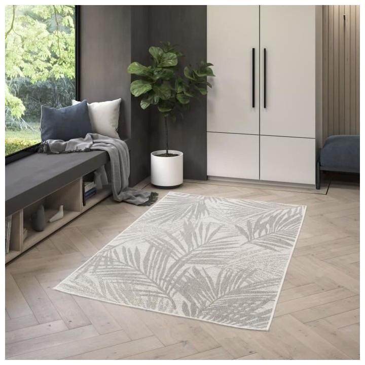 Tapis - Beige - Polyester recyclé - 120x170 cm - Intérieur/extérieu