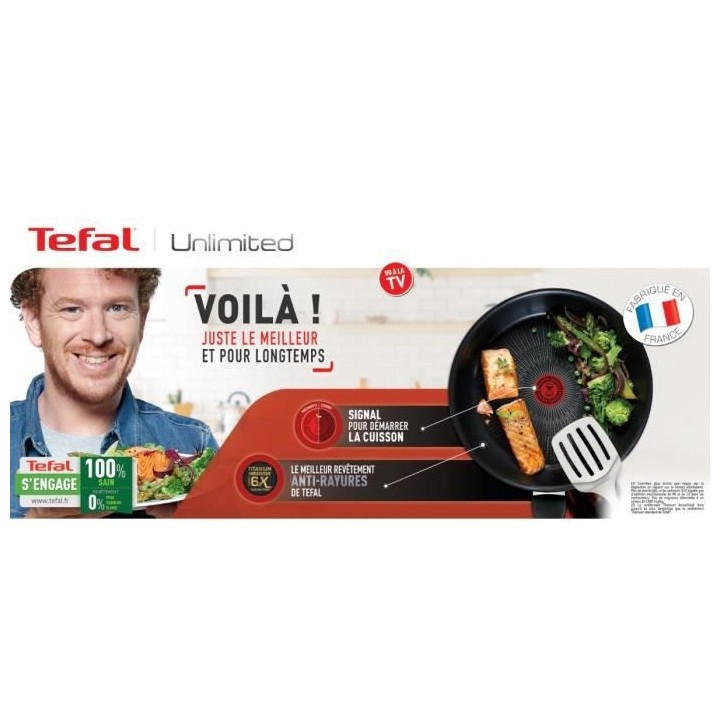 TEFAL G2550102 Poele 19 cm UNLIMITED - Tous feux dont induction - Noir