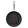 TEFAL G732S255 Lot de 2 poeles 24/28 cm, Induction, Revetement extérieur inox, Revetement intérieur antiadhésif, Duetto