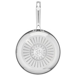 TEFAL G732S255 Lot de 2 poeles 24/28 cm, Induction, Revetement extérieur inox, Revetement intérieur antiadhésif, Duetto