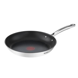 TEFAL G732S255 Lot de 2 poeles 24/28 cm, Induction, Revetement extérieur inox, Revetement intérieur antiadhésif, Duetto