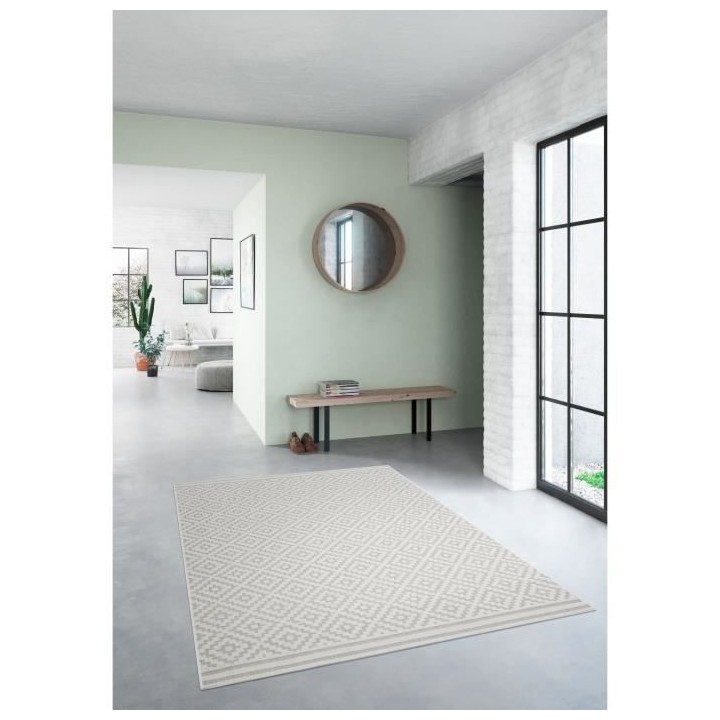 Tapis - Gris - Synthétique - 120 x 170 cm - Intérieur/extérieur - B