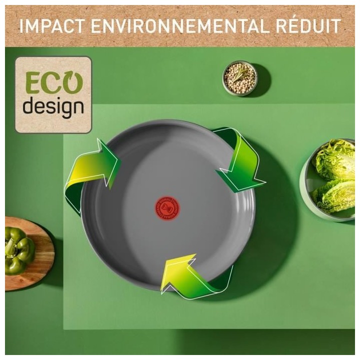 TEFAL INGENIO Poele 24 cm, Induction, Revetement céramique antiadhés