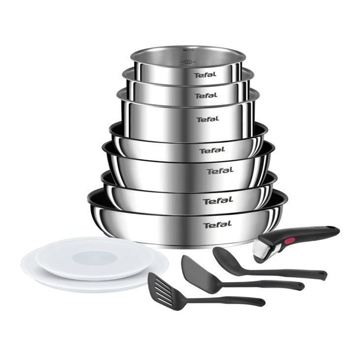 TEFAL INGENIO Batterie de cuisine 13 pcs, Induction, Acier inoxydable,