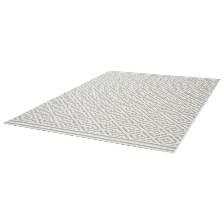 Tapis - Gris - Synthétique - 120 x 170 cm - Intérieur/extérieur - B