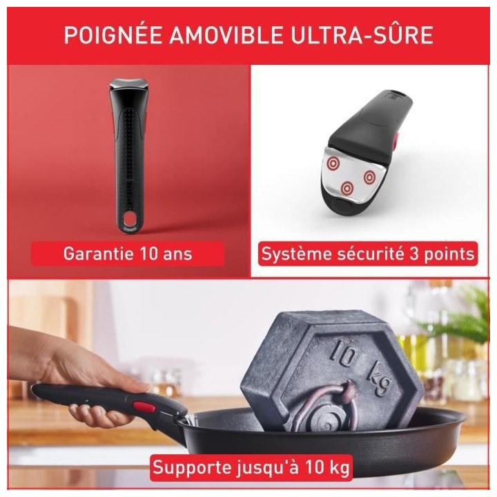 TEFAL INGENIO Batterie de cuisine 13 pcs, Induction, Acier inoxydable,