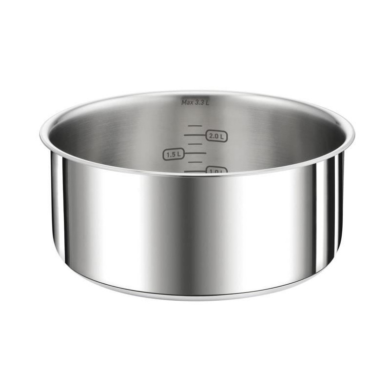 TEFAL L8982904 INGENIO PREFERENCE Casserole 18 cm, inox, poignée vendue séparément, tous feux dont induction