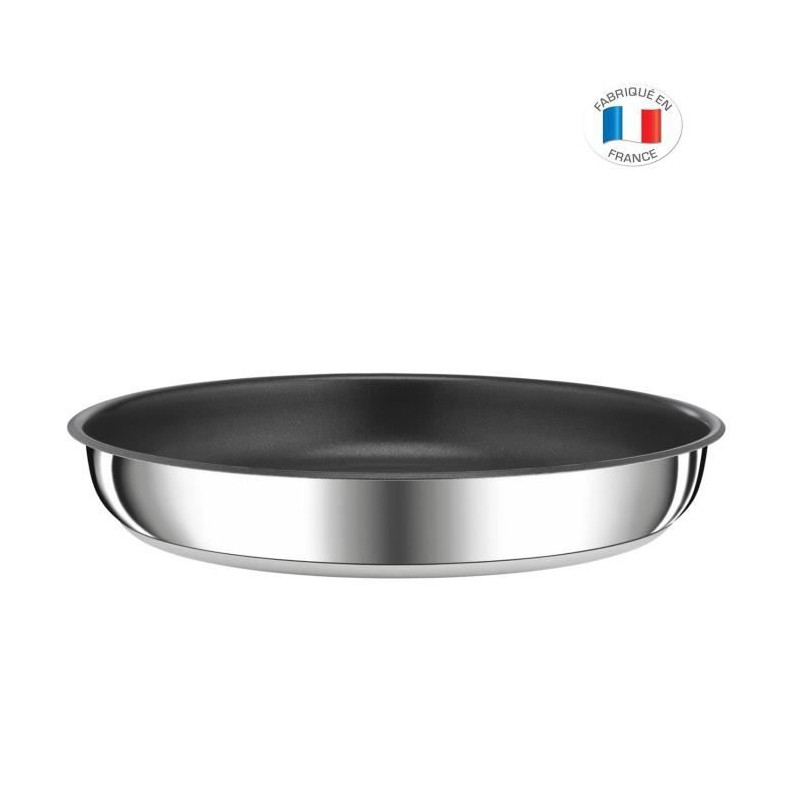 TEFAL L9730402 INGENIO PREFERENCE Poele 24 cm, inox, antiadhésif, poignée vendue séparément, tous feux dont induction