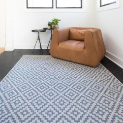 Tapis - Bleu - Synthétique...